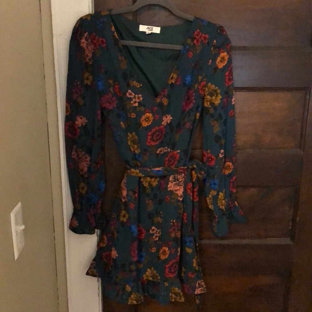 Green floral dress